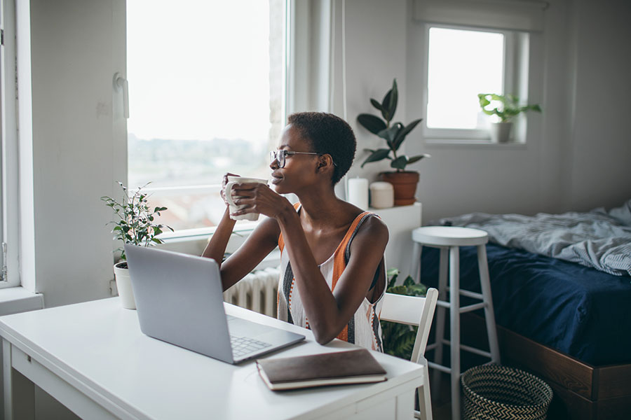 Woman with laptop
