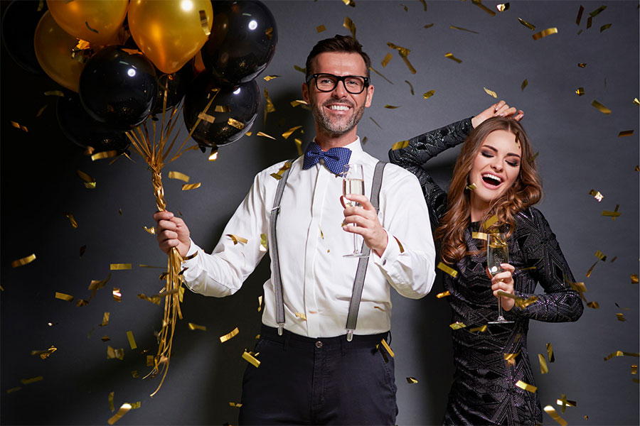 New YEars Eve Party Couple