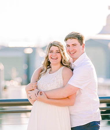 Bride and Groom Hugging