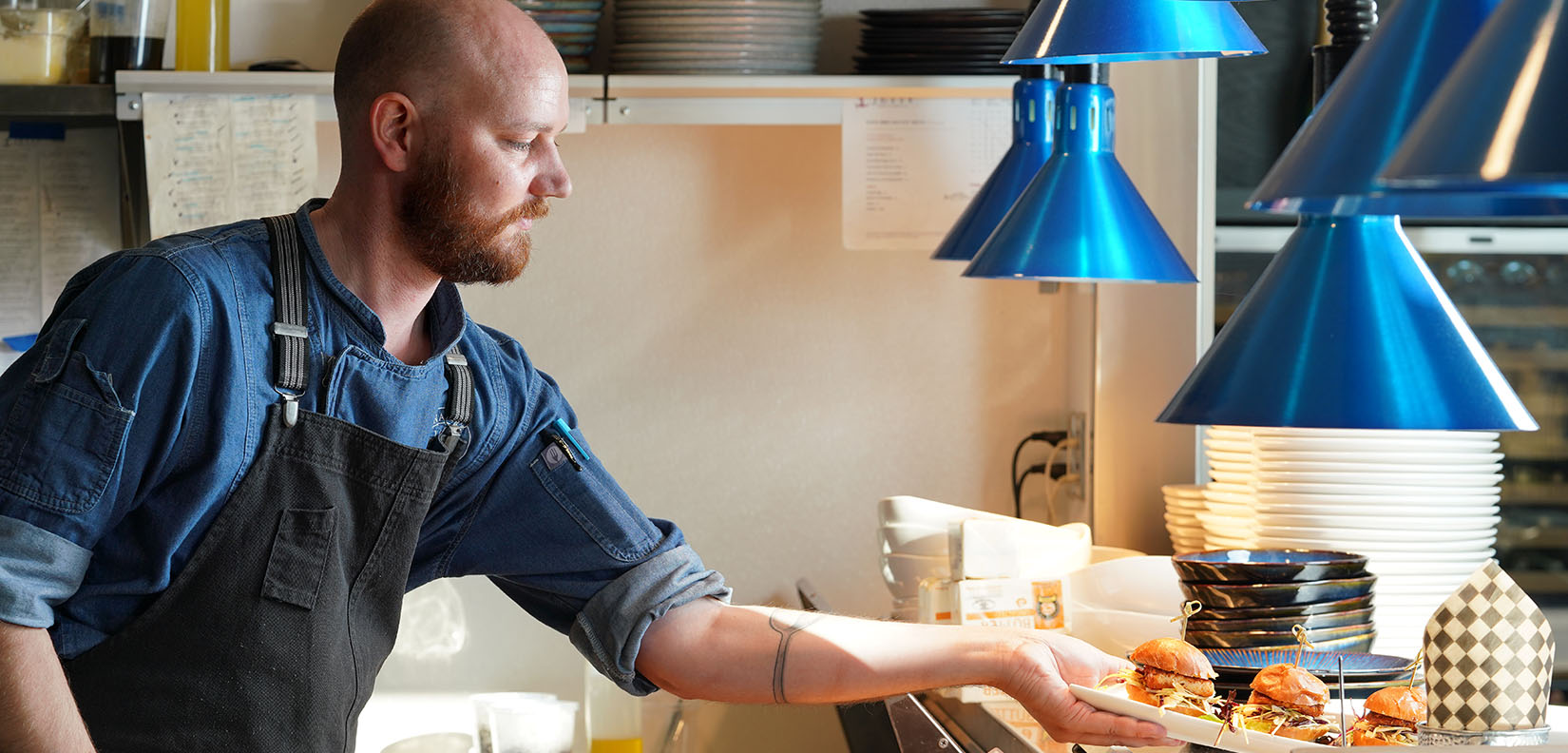 Chef Andrew in kitchen