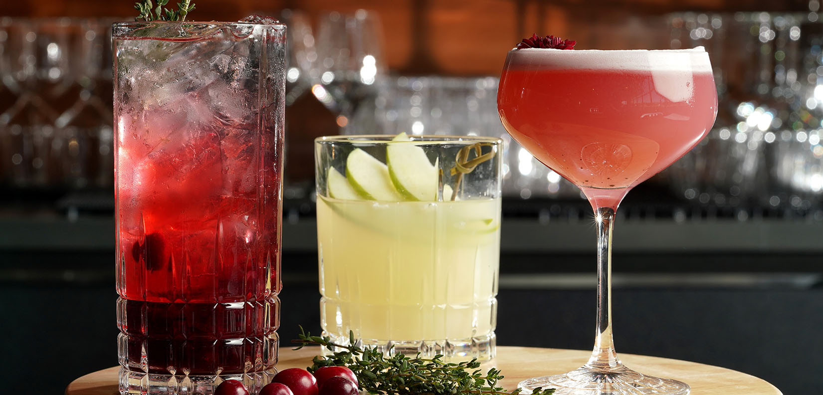 three cocktails